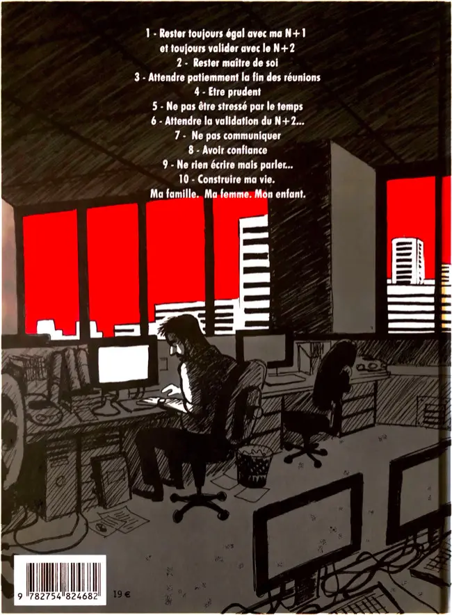 Verso de l'album Le travail m'a tué