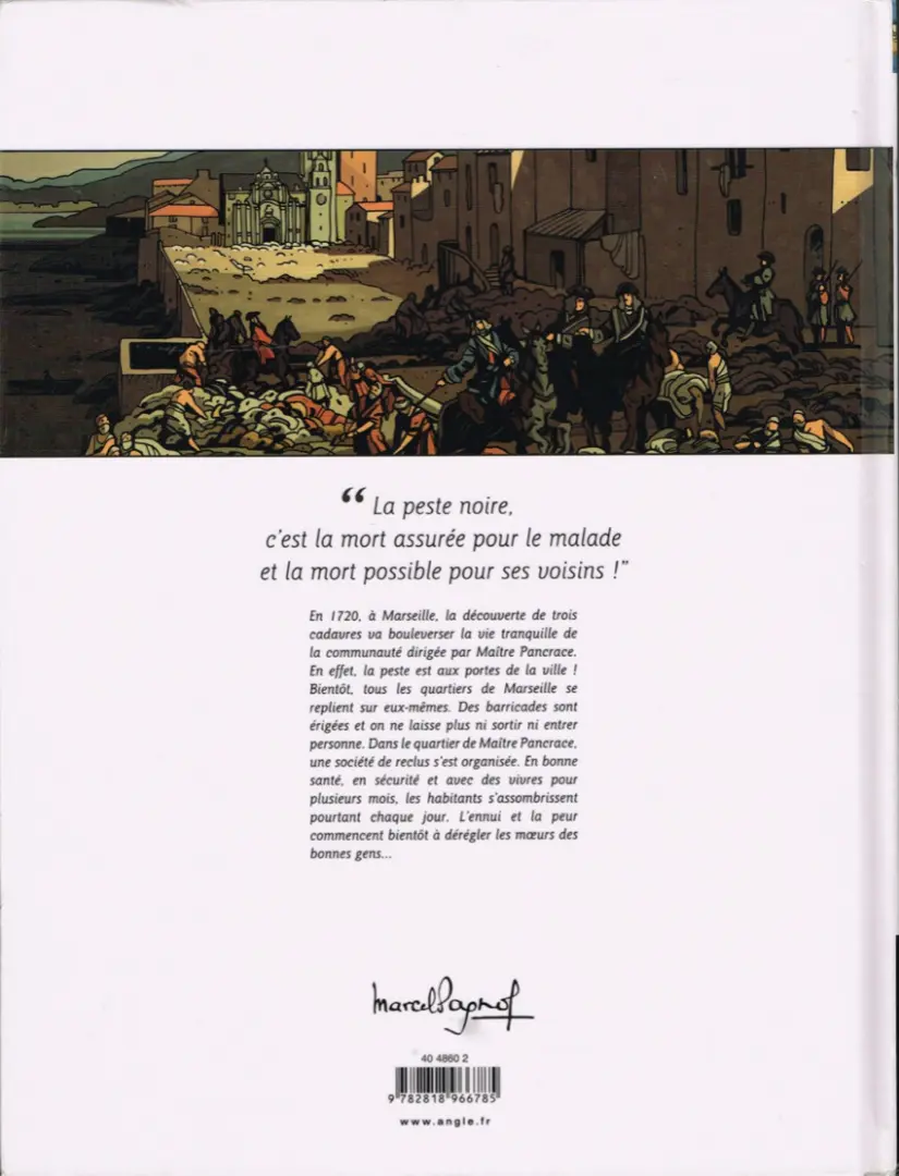 Verso de l'album Les Pestiférés