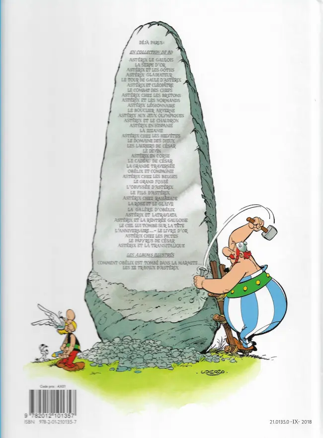 Verso de l'album Astérix Tome 3 Astérix et les Goths