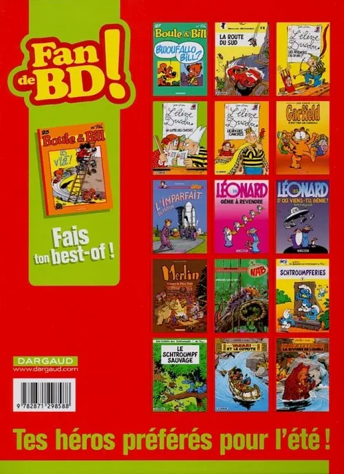 Verso de l'album Boule & Bill Tome 25 Les v'là !