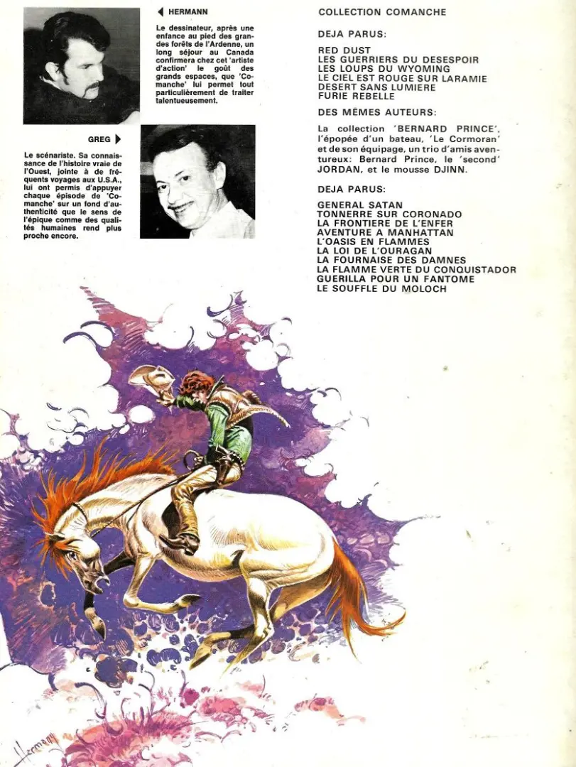 Verso de l'album Comanche Tome 1 Red Dust