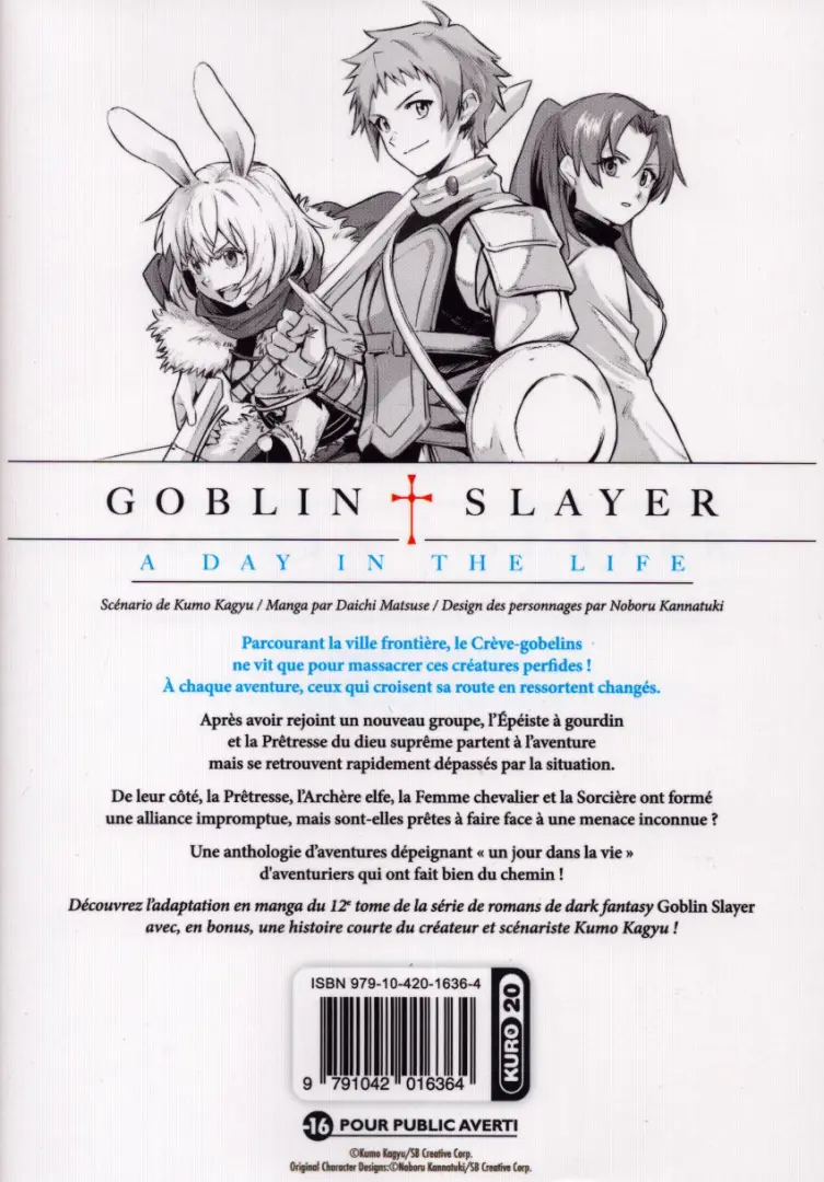 Verso de l'album Goblin Slayer : A Day in the Life 1