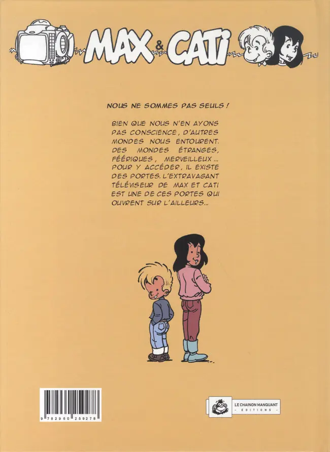 Verso de l'album Max & Cati 1 De l'autre côté de l'écran