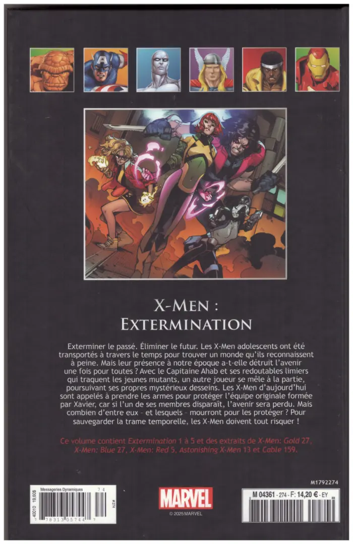Verso de l'album Marvel Comics - La collection de référence Tome 274 X-Men - Extermination