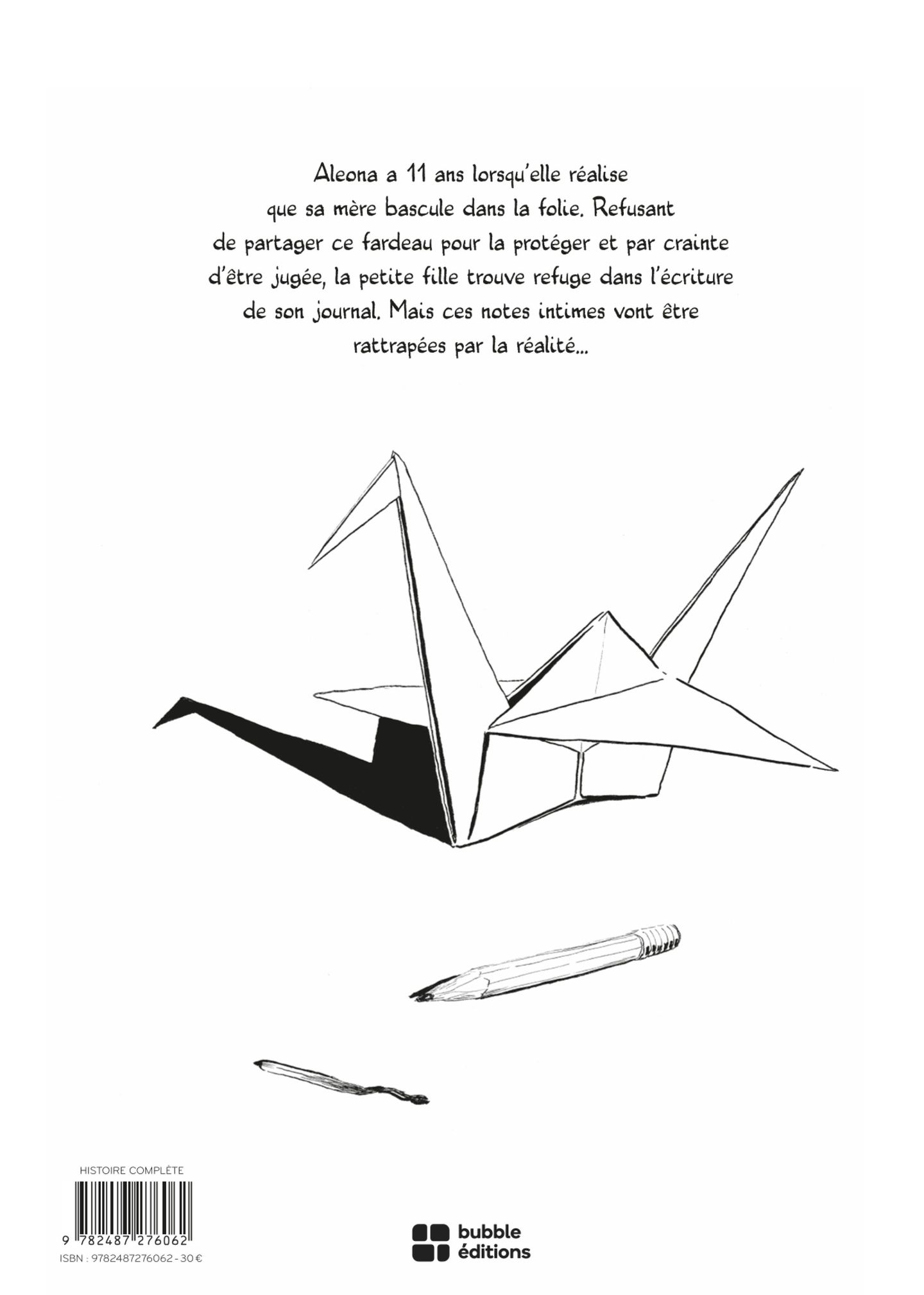 Verso de l'album La petite Fille oubliée