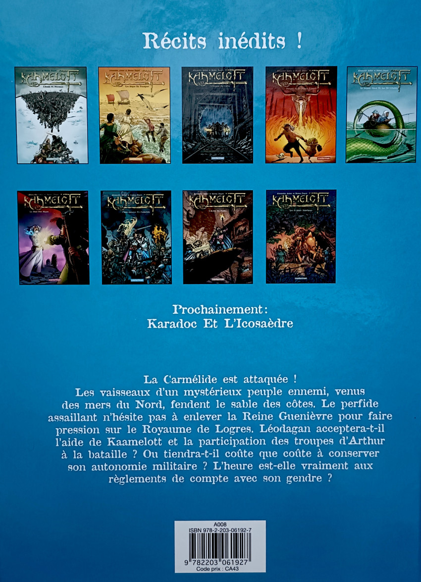 Verso de l'album Kaamelott Tome 7 Contre-attaque en Carmélide