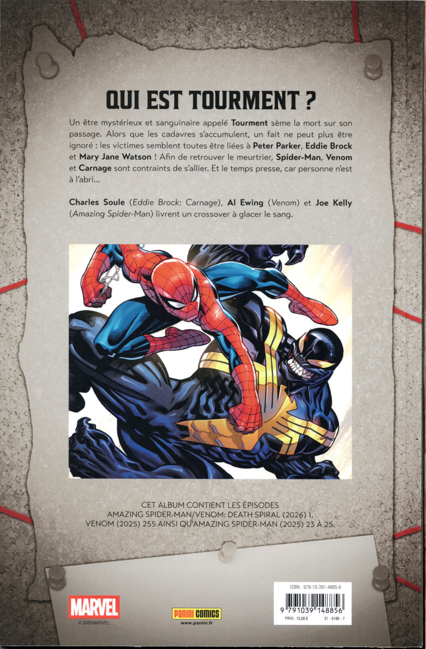 Verso de l'album Spider-man/Venom - Death Spiral 01/02