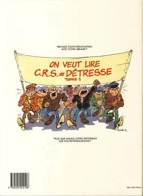 Verso de l'album CRS = Détresse Tome 2 3615 code Bavure