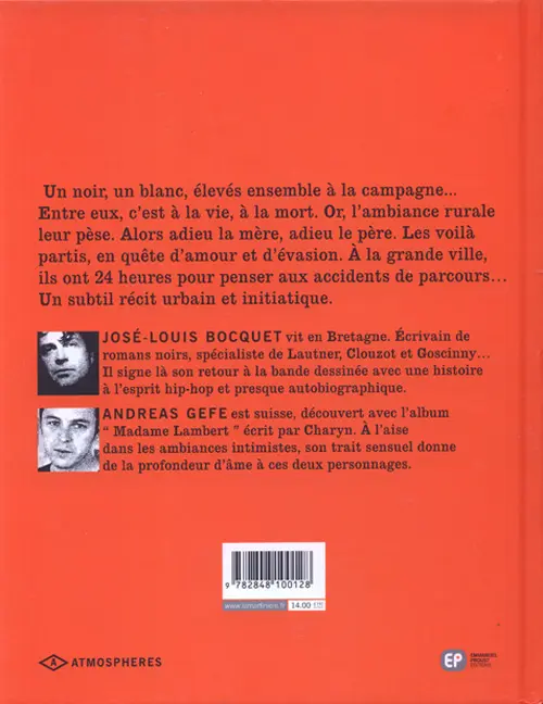 Verso de l'album Frère de lait