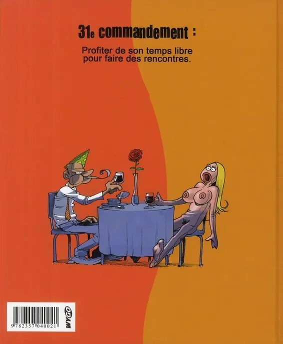 Verso de l'album Les 40 commandements Les 40 commandements du célibataire