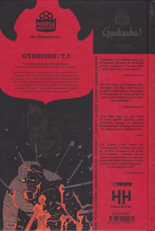 Verso de l'album Gyakushu ! Tome 3