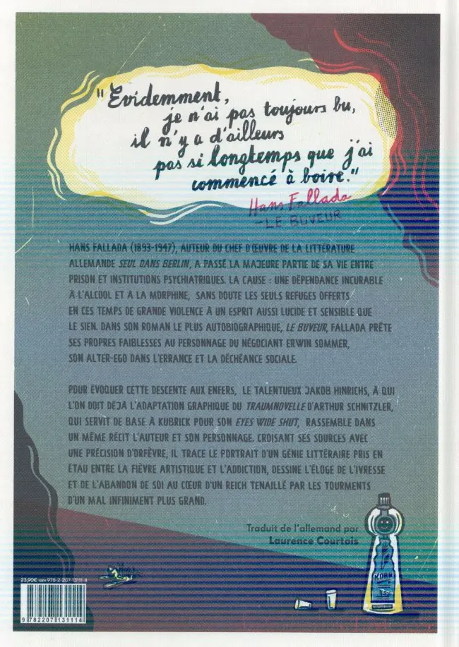 Verso de l'album Hans Fallada, vie et mort du buveur
