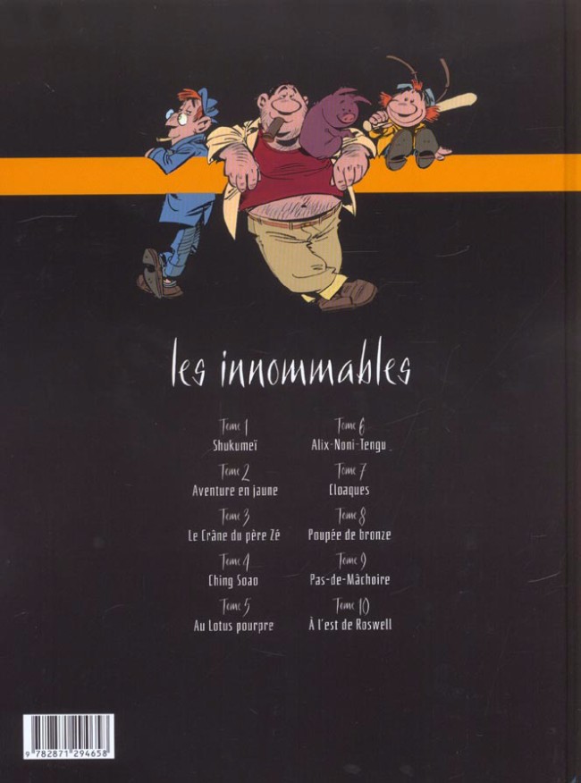 Verso de l'album Les Innommables Tome 2 Aventure en jaune