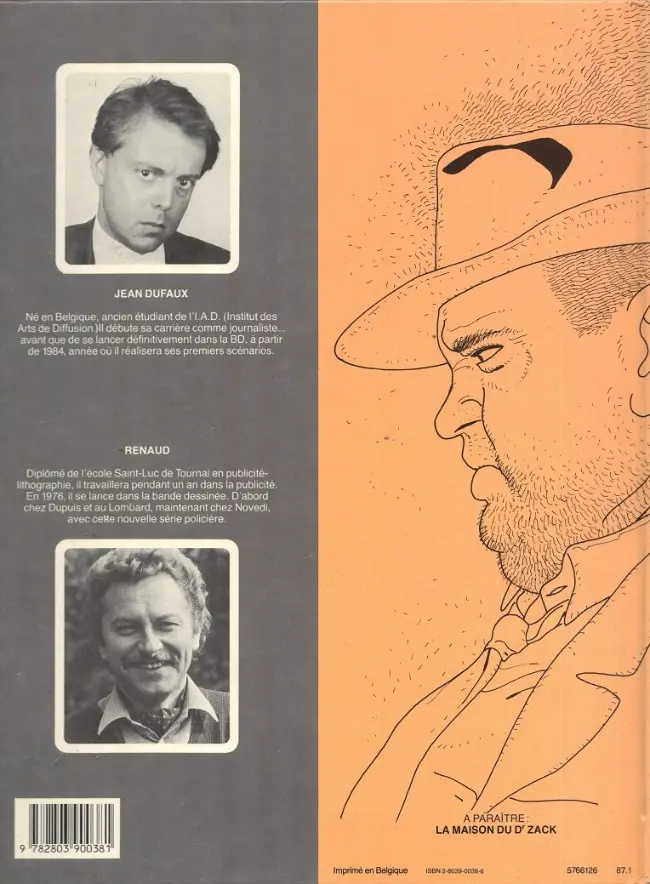 Verso de l'album Jessica Blandy Tome 1 Souviens-toi d'Enola Gay...