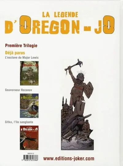 Verso de l'album La Légende d'Oregon-Jo Tome 3 Sitka, l'île sanglante