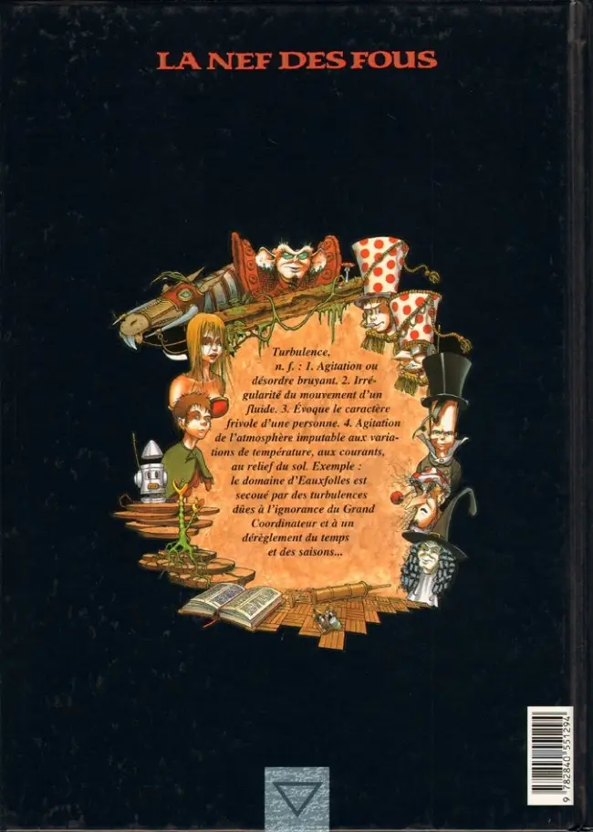 Verso de l'album La Nef des fous Tome 3 Turbulences