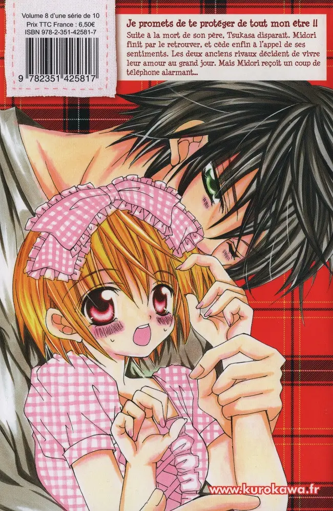Verso de l'album Prince Eleven, la double vie de Midori 8