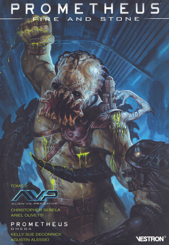 Couverture de l'album Prometheus : Fire and stone Tome 3 Prometheus Omega - Alien vs Predator