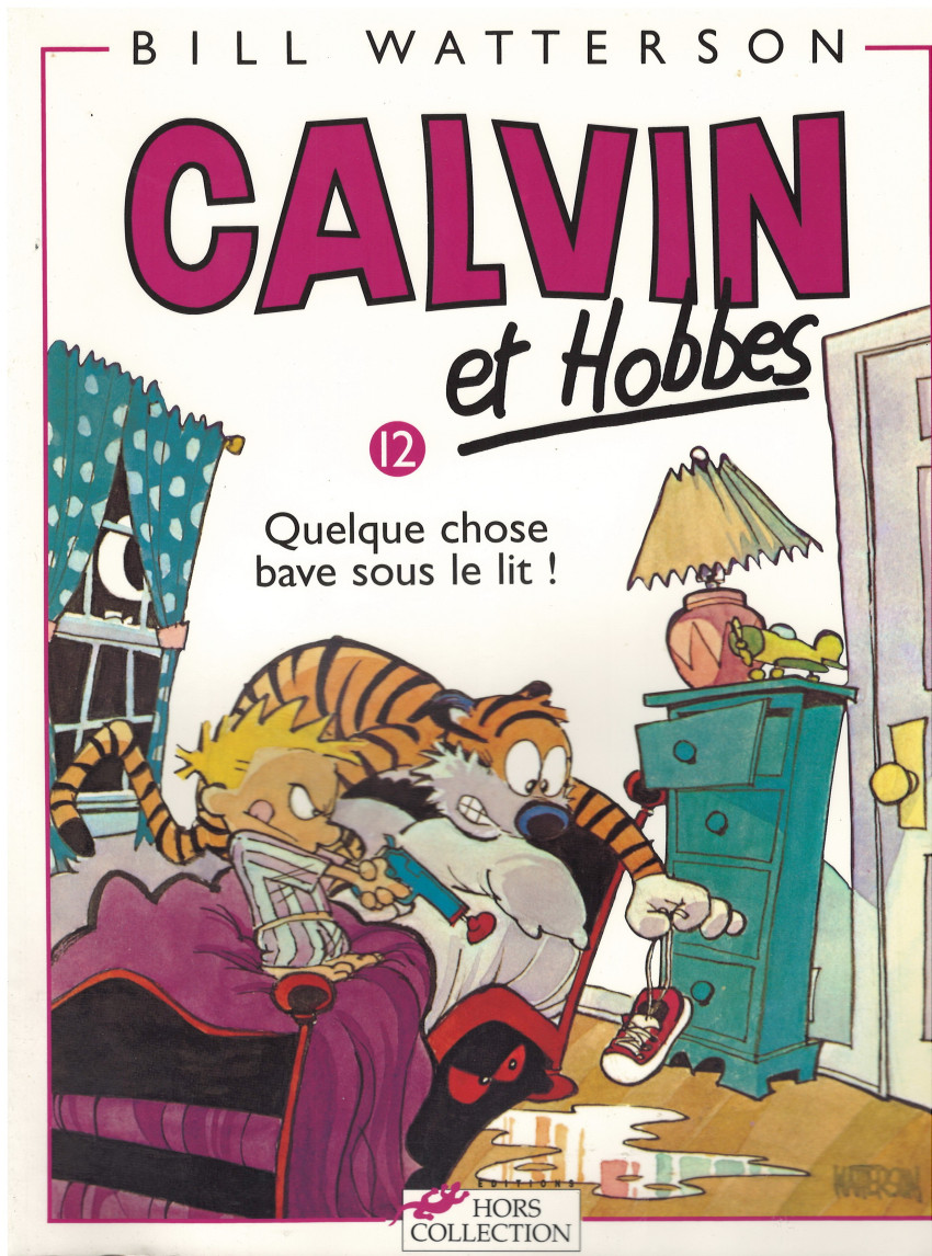 Couverture de l'album Calvin et Hobbes Tome 12 Quelque chose bave sous le lit !
