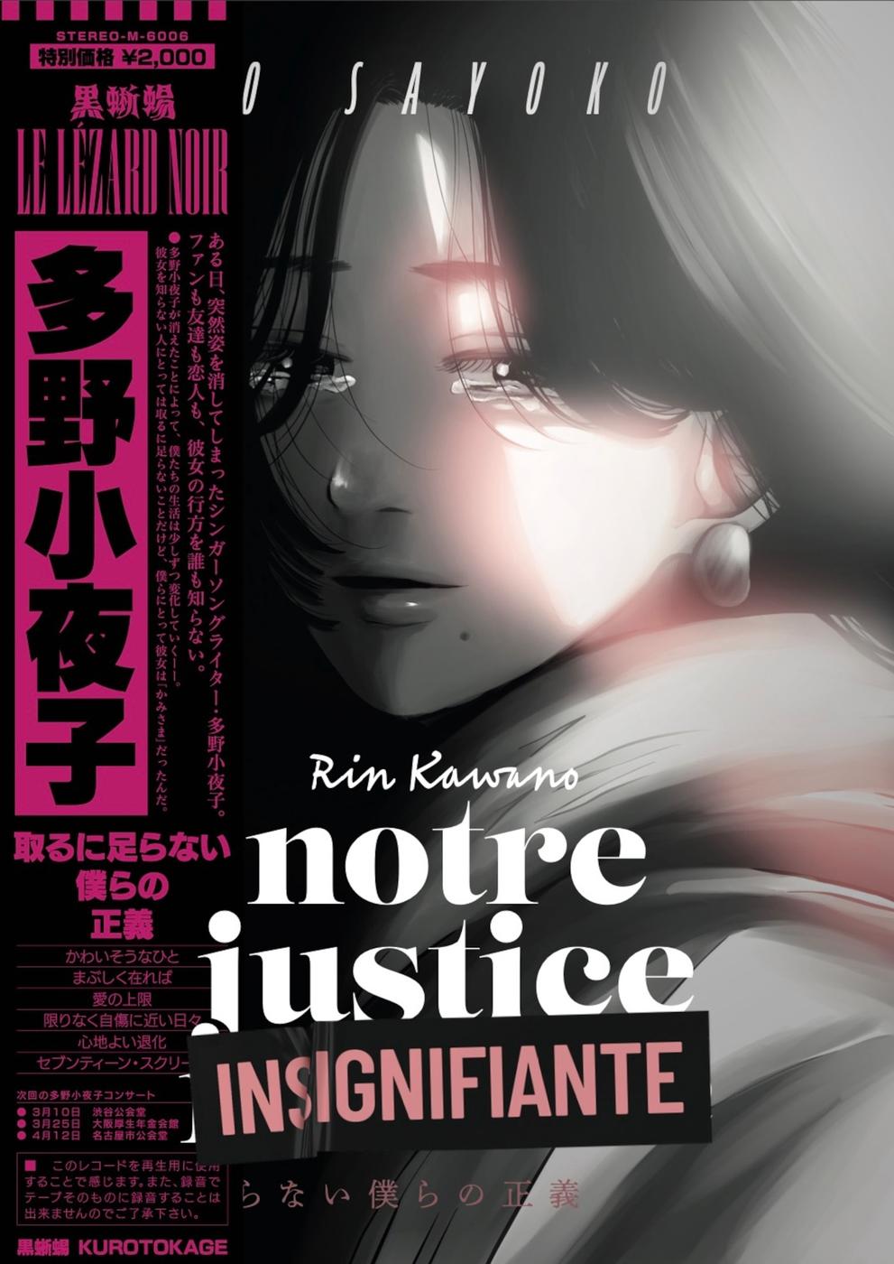 Couverture de l'album Notre Justice Insignifiante