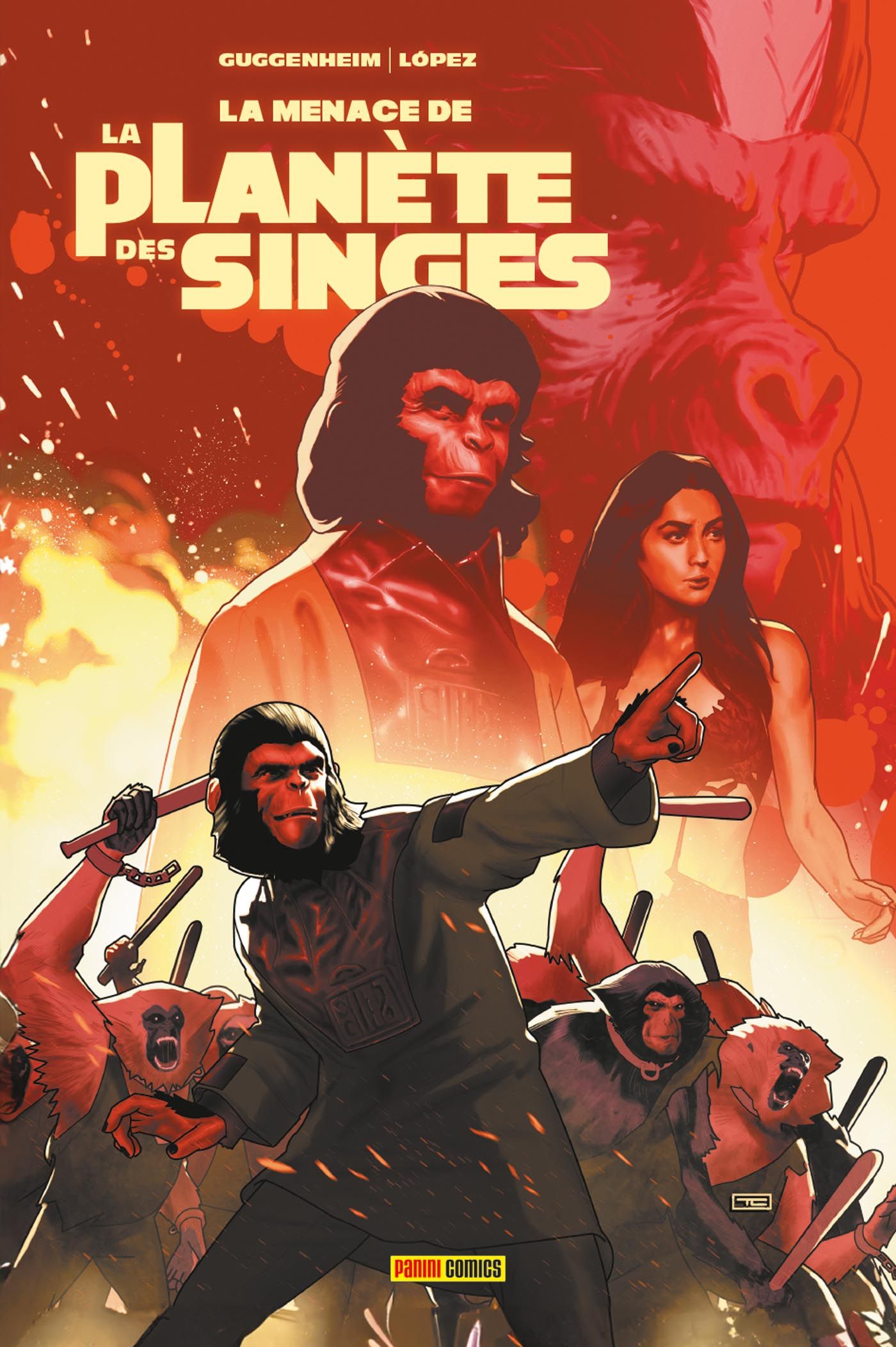 Couverture de l'album La menace de la Planète des Singes
