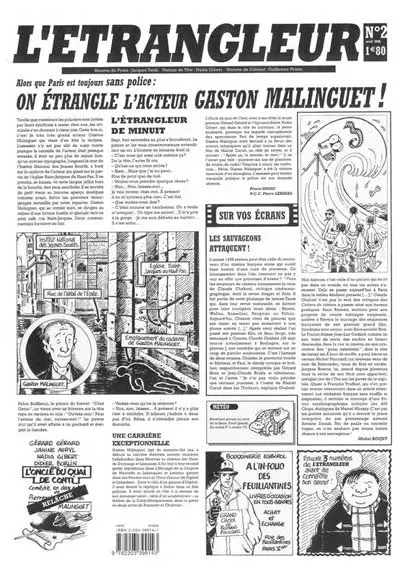 Couverture de l'album L'Étrangleur Tome 2 On étrangle l'acteur Gaston Malinguet !