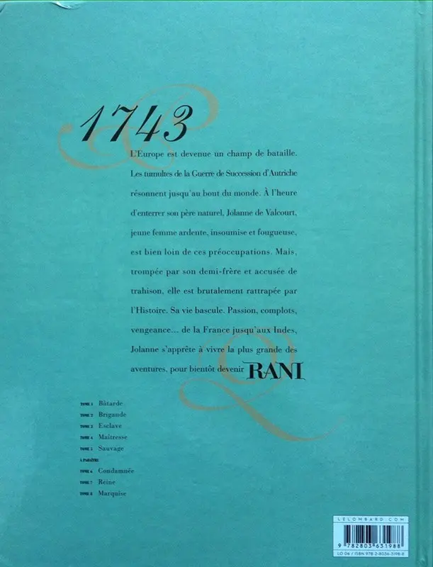 Verso de l'album Rani Tome 5 Sauvage