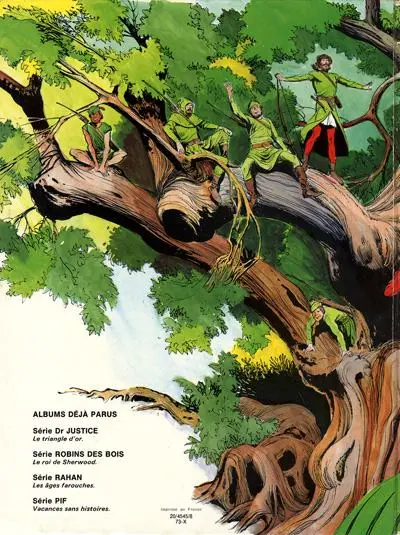 Verso de l'album Robin des bois Le Roi de Sherwood