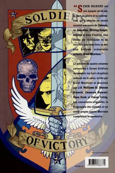 Verso de l'album Seven Soldiers of Victory Tome 1 Etranges aventures