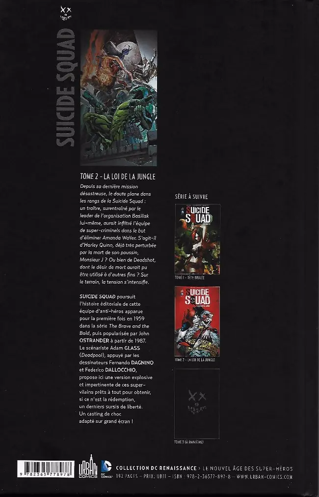 Verso de l'album Suicide Squad Tome 2 La Loi de la jungle