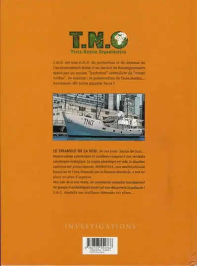 Verso de l'album T.N.O. Tome 1 Le triangle de la soif