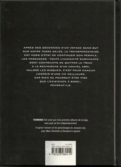 Verso de l'album Le Transperceneige Tome 4 Terminus