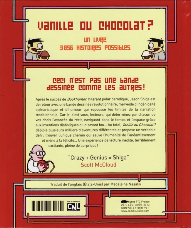 Verso de l'album Vanille ou chocolat ?