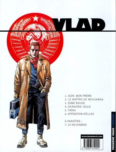 Verso de l'album Vlad Tome 6 Opération Déluge