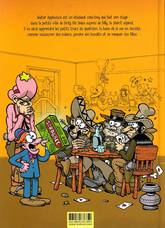Verso de l'album Walter Appleduck Tome 1 Cow-boy stagiaire