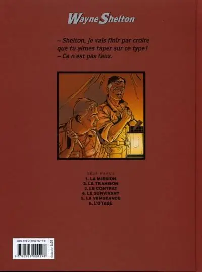 Verso de l'album Wayne Shelton Tome 6 L'otage