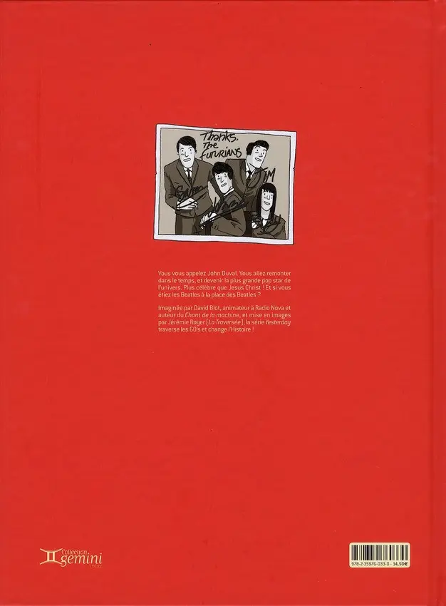 Verso de l'album Yesterday John Duval & the futurians