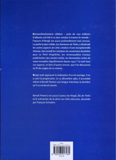 Verso de l'album Le monde d'Hergé