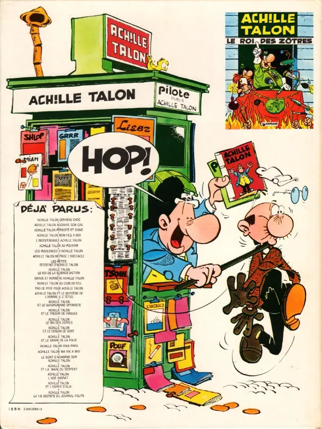 Verso de l'album Achille Talon Tome 10 Le roi de la science-diction