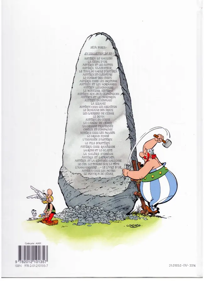 Verso de l'album Astérix Tome 3 Astérix et les Goths