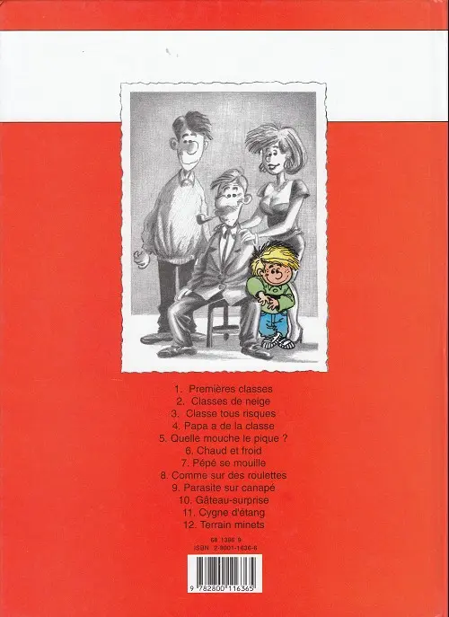Verso de l'album Cédric Tome 1 Premières classes
