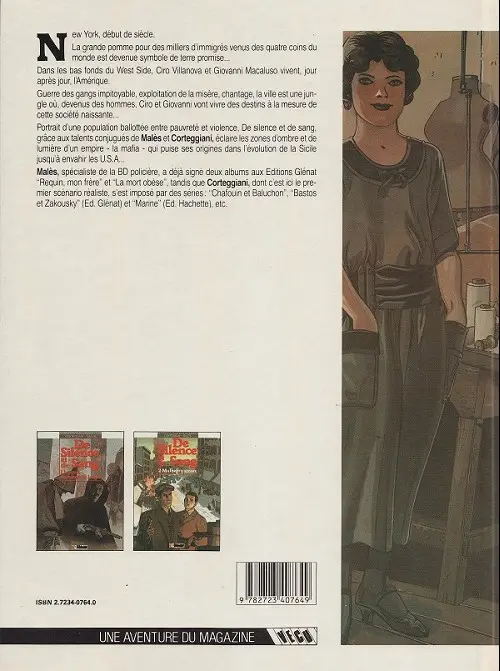 Verso de l'album De silence et de sang Tome 2 Mulberry street