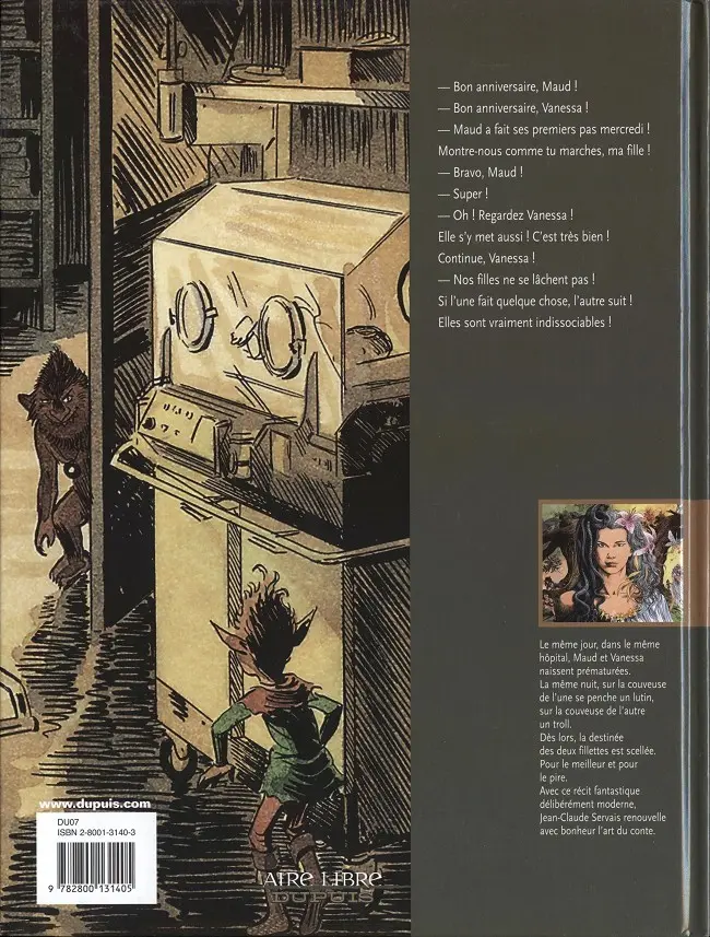 Verso de l'album Déesse blanche, déesse noire Tome 1