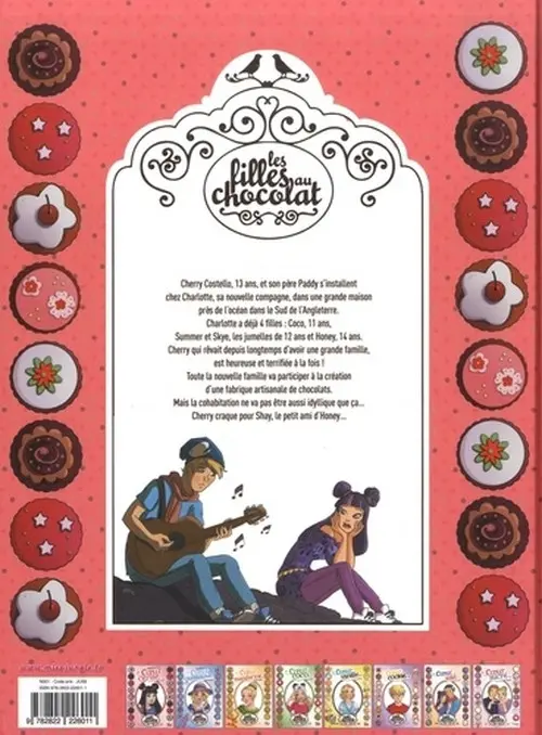 Verso de l'album Les Filles au chocolat Tome 1 Cœur cerise