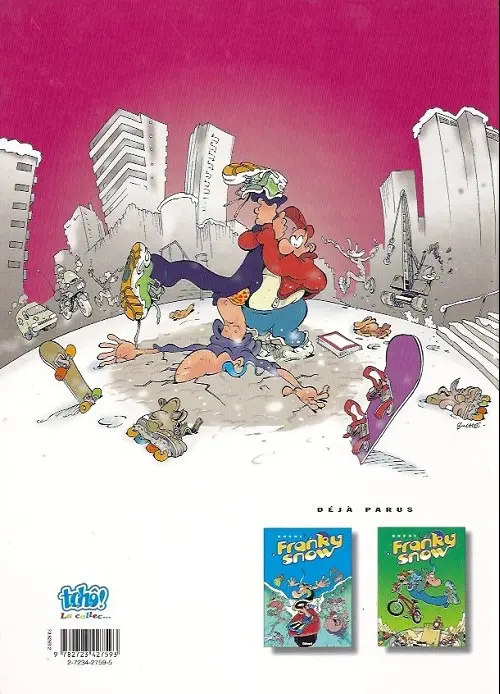Verso de l'album Franky Snow Tome 1 Slide à mort