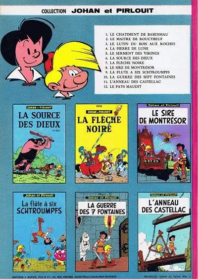 Verso de l'album Johan et Pirlouit Tome 7 La flèche noire