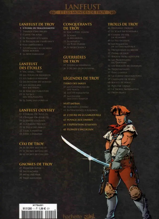 Verso de l'album Lanfeust et les mondes de Troy Tome 1 Lanfeust de Troy - L'ivoire du Magohamoth