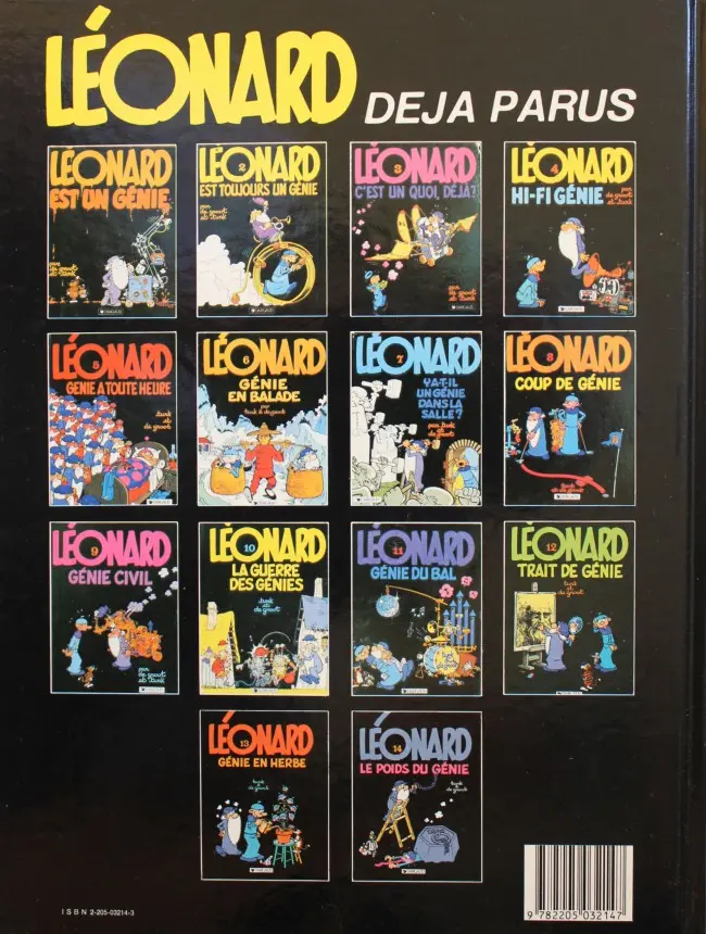 Verso de l'album Léonard Tome 7 Y a-t-il un génie dans la salle ?