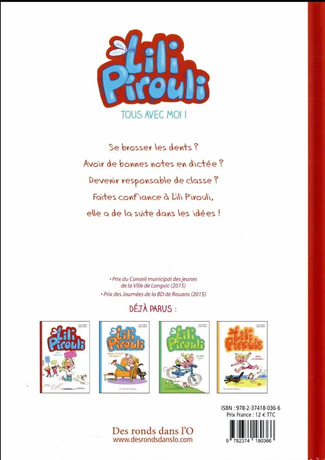 Verso de l'album Lili Pirouli Tome 1 Tous avec moi !