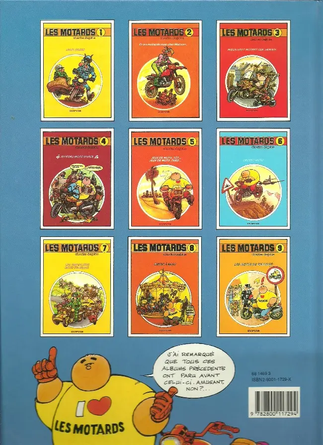 Verso de l'album Les Motards Tome 6 Grosso moto